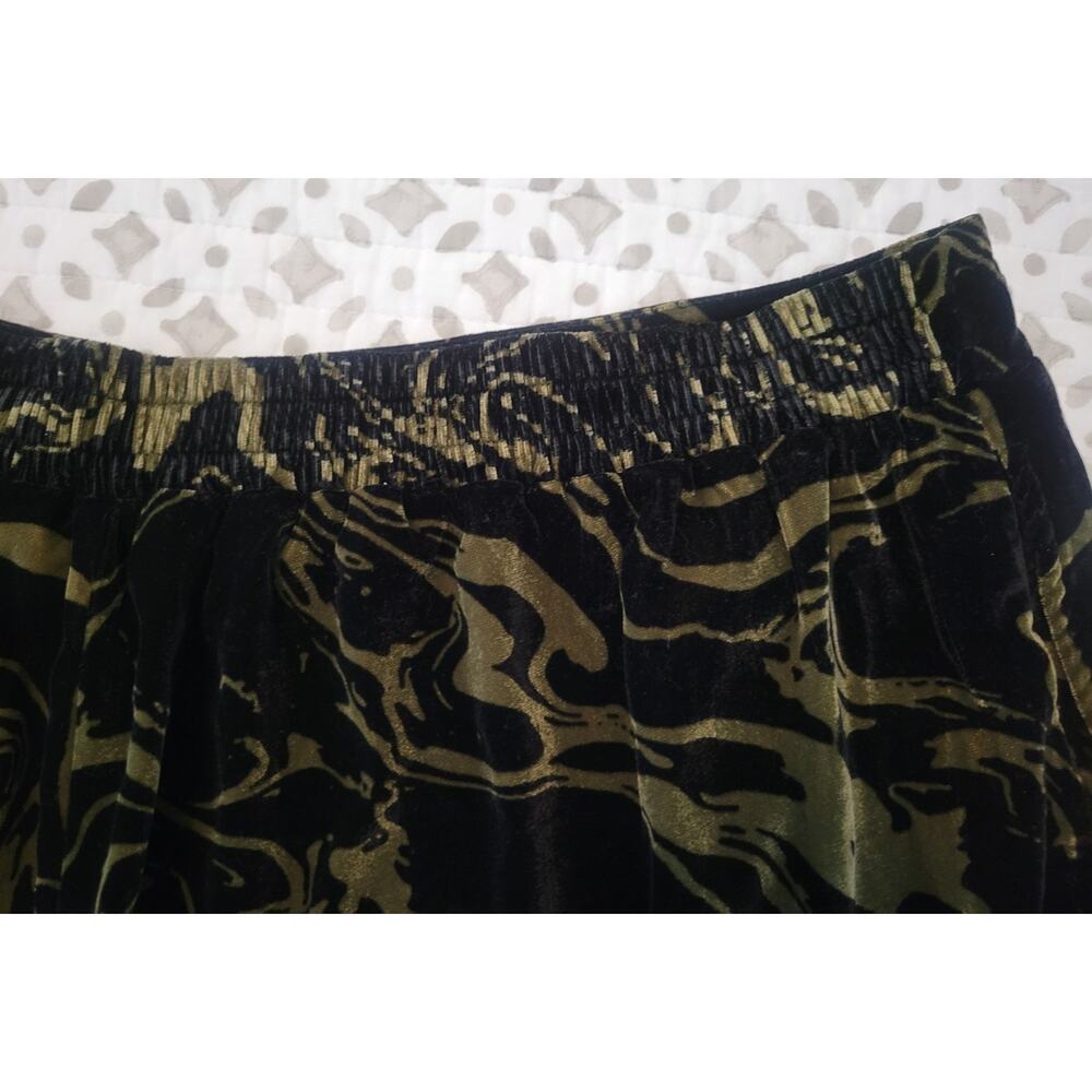 Carla Rockmore Petite 1X Loden Marble Velvet WideLeg Pant A710997 NWOT MSRP $100 - Picture 7 of 10